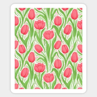 Tulips in red and green Sticker